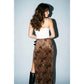 Leopard Double-Buckle Maxi Skirt