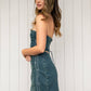 ARIZONA Denim Western Stitch Mini Dress: