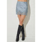 Lace Trim Satin Mini Skirt
