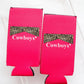 Pink Cowgirls/Cowboys Tall Coozie 2-Pack