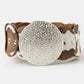 Cowhide Large Round Buckle Belt