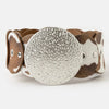 Cowhide Large Round Buckle Belt