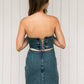 ARIZONA Denim Western Stitch Mini Dress: