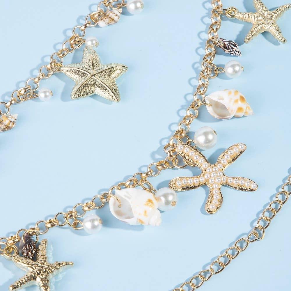 Sealife Charms Layered belly Chain Belt