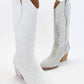 DAZZLING RHINESTONE JEWELED MID-CALF GLAM WESTERN BOOTS
