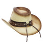 Heart Bling Rhinestone Belt Ombre Straw Cowboy Hat: Beige
