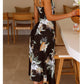 Tropical Print Cutout Dress