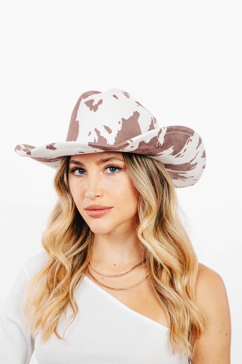 Cow Print Cowboy Hat: BR