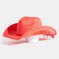Rose Embroidered Braided Band Fedora Cowboy Hat: BR