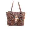 AGE OF THE STEER HAND TOOLED BAG-BROWN