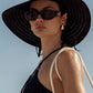 Fedora Metallic, black sun hat