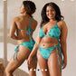 Turquoise Cattle String Bikini Top
