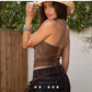 Tecovas Western Floral
Embroidered Strapless Bustier Top