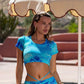 L832I61 AQUA/D CROP TOP-MULTICOLOR