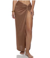 L177162 C/B TWIST F SKIRT- BROWN