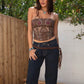 Tecovas Western Floral
Embroidered Strapless Bustier Top