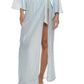 L833S78 C/TIDES L WRAP SKIRT- CELESTIAL BLUE