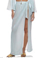 L833S78 C/TIDES L WRAP SKIRT- CELESTIAL BLUE