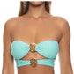L835J21 S/GLOW BANDEAU CROP-AQUA