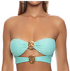 L835J21 S/GLOW BANDEAU CROP-AQUA