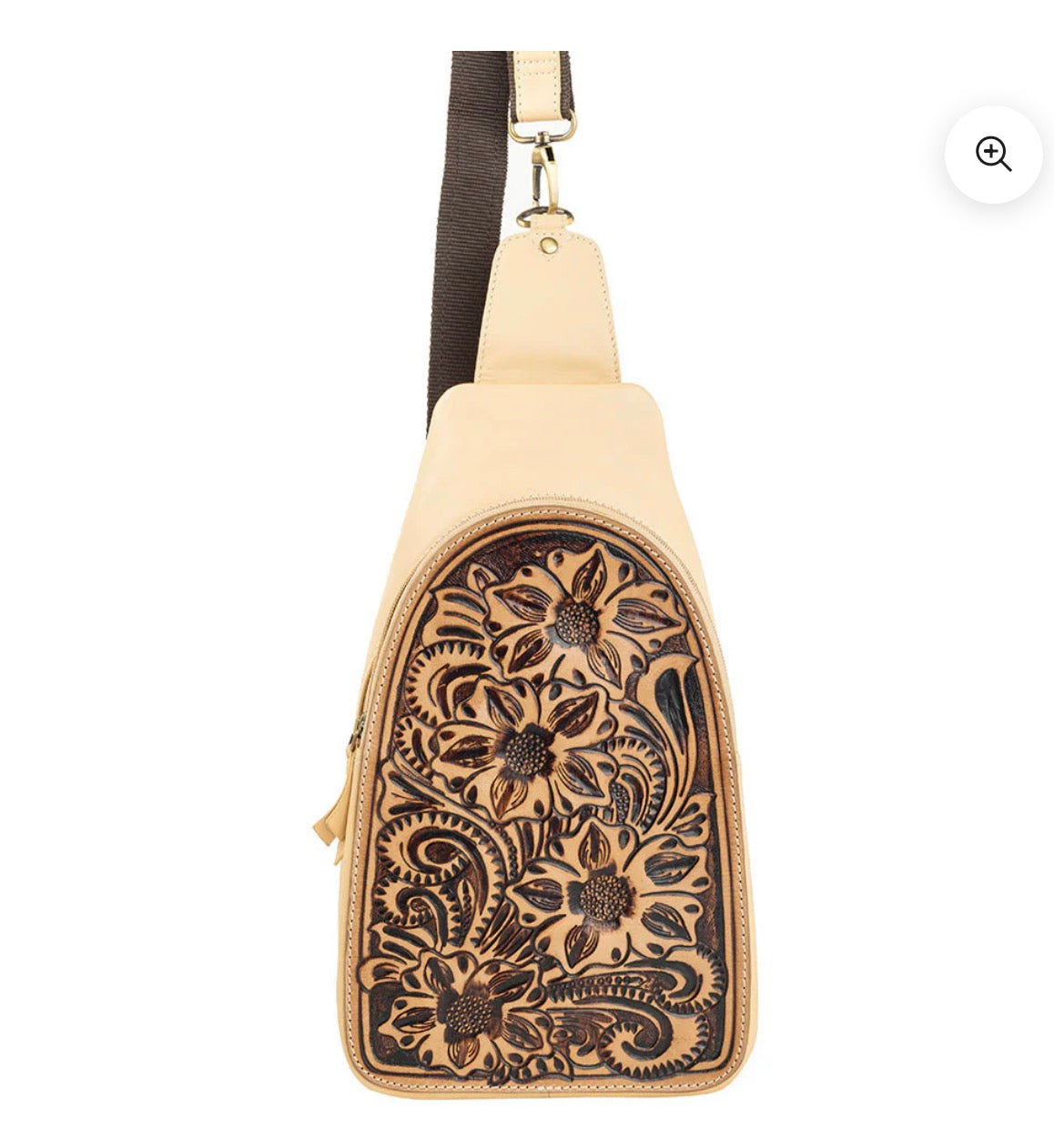 GLORIETTA SLING BAG-LIGHT CAMEL