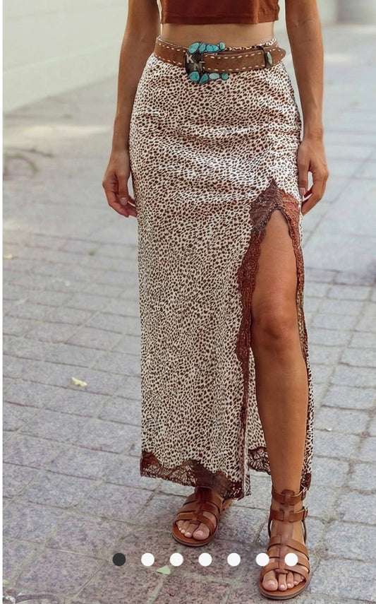 Cheetah Western Skirt
