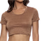 L177161 C/B CROP TOP-BROWN