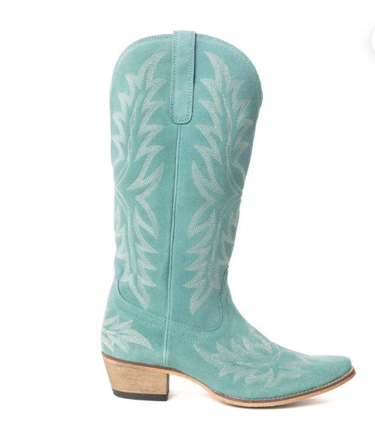 MIDNIGHT TRAIL LEATHER BOOT-SHADOW GREEN