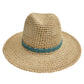 LULI BEADED HAT NATURAL/AQUA