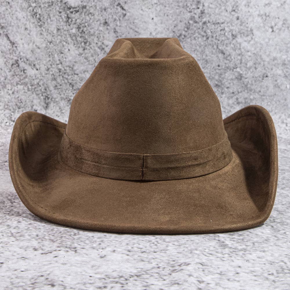 Cow Print Suede Cowboy Hat