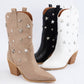 WEEKLY DEAL STAR STUD EMBELLISHED WESTERN BOOTS