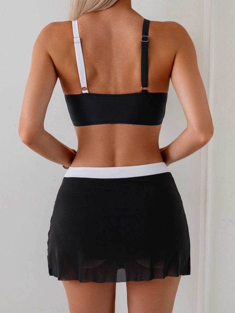 Bikini Set with Skirt Sporty Swimwear