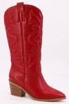 Red Western Boots: Red