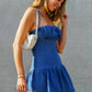 Stretch Denim Corset Mini Dress