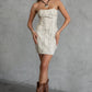 ARIZONA  Embroidered Western Strapless Bodycon Mini Dress