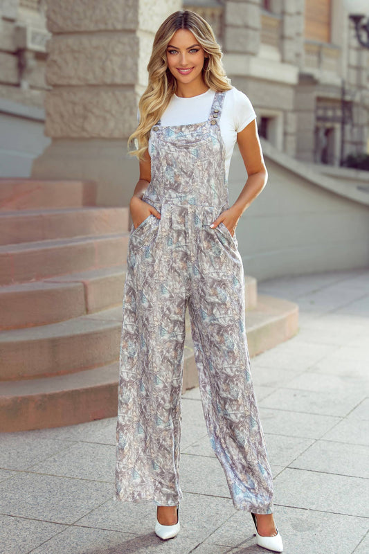 Camo Pocket Overalls: Brown