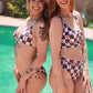 Black & White Checkered Bronc Bikini