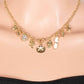 Rose And Sea Life Charms Chain Necklace