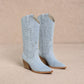 OLIVIA: Light Blue Cowgirl Boot
