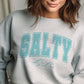 Salty Summer Beach Retro Salty Blue Wave Graphic Sweatshirt