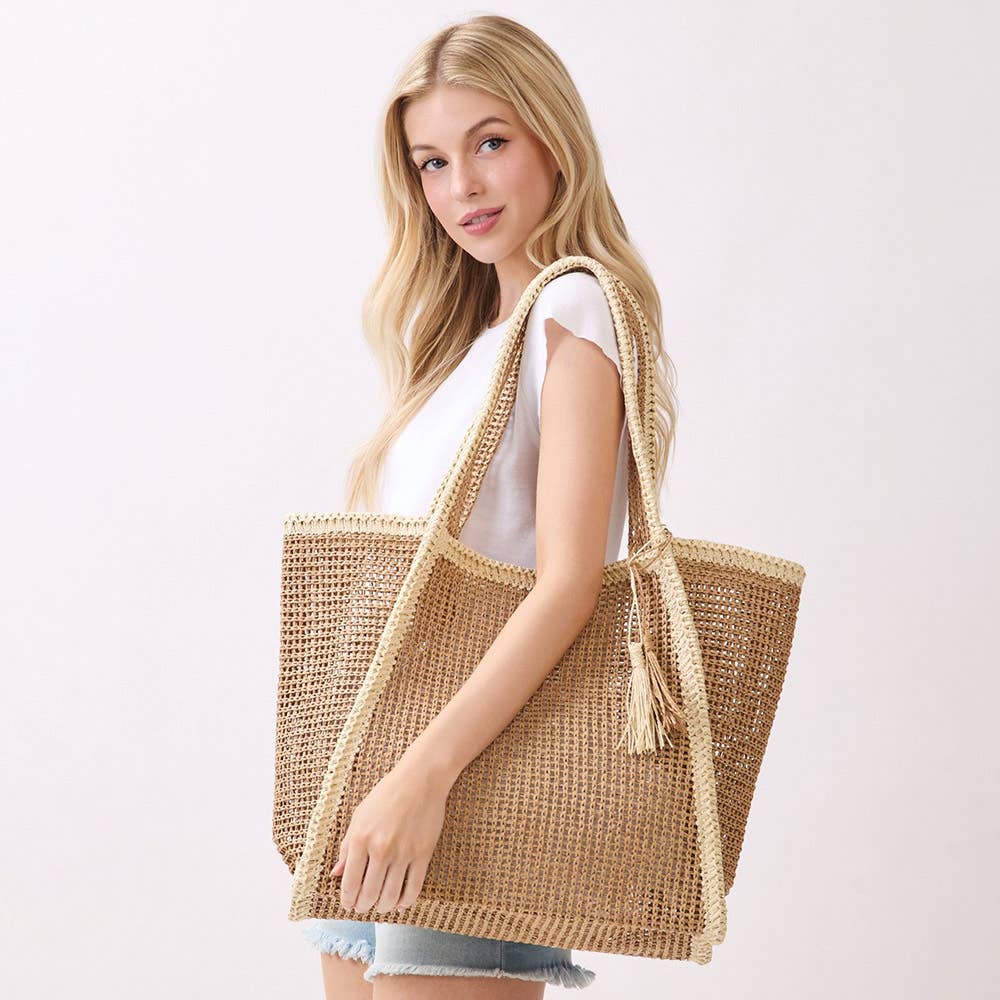 Tassel Beach Straw Bag