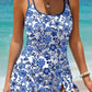 Abstract Print Asymmetric Knot Side One Piece