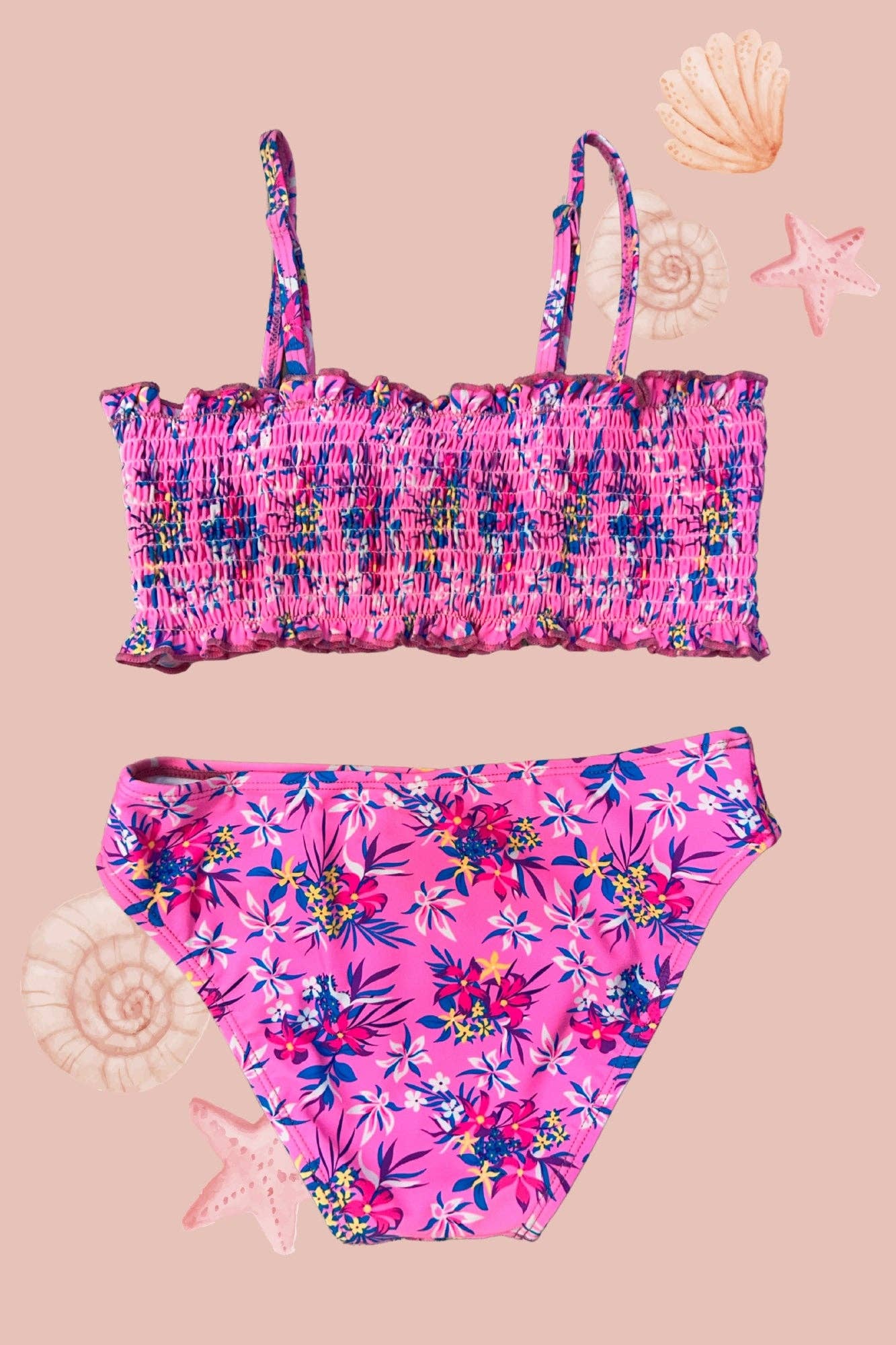 Teen Floral Shirred Two Piece SET
