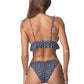 724522-FLORAL RUFFLED TRIM BIKINI SET