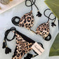 Ladies String Tie Halter Strap Sexy Bikini Set