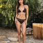 CORALIE Seashell and Gold Charm Detail Crochet Bikini Set
