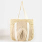 Large Straw Braided Tote Bag With Hat Holder: IV
