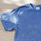 SEASHELLS ROW Cropped Mineral Washed Graphic Top: DENIM BLUE / S