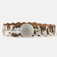 Cowhide Large Round Buckle Belt