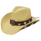 Pink Rose Concho Belt Embroidered Cowgirl Hat